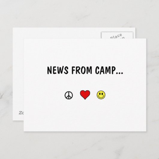 Nieuws uit kamp ... briefkaart (Voorkant / Achterkant)
