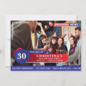 Nieuws Uitzending Foto 30ste verjaardag Kaart (Voorkant)