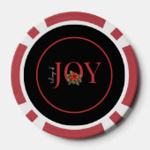 NIEUWS VAN JOY RED CHRISTMAS POINSETTIA POKER CHIPS (Achterkant)