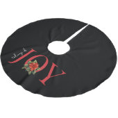 NIEUWS VAN VREUGDE RODE KERST POINSETTIA OP ZWART, KERSTBOOM ROK (Gekanteld)