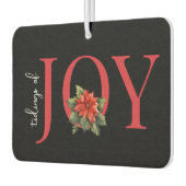 NIEUWS VAN VREUGDE RODE KERST POINSETTIA OP ZWART, LUCHTVERFRISSER (Links)