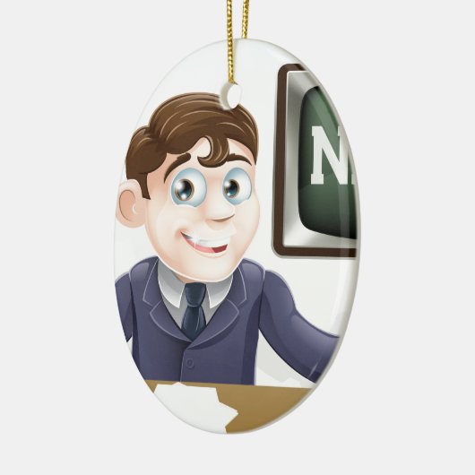 Nieuwsankerman Keramisch Ornament (Links)