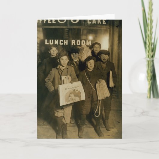 Nieuwsberichten in New York Turn of Century Kaart (Voorkant)