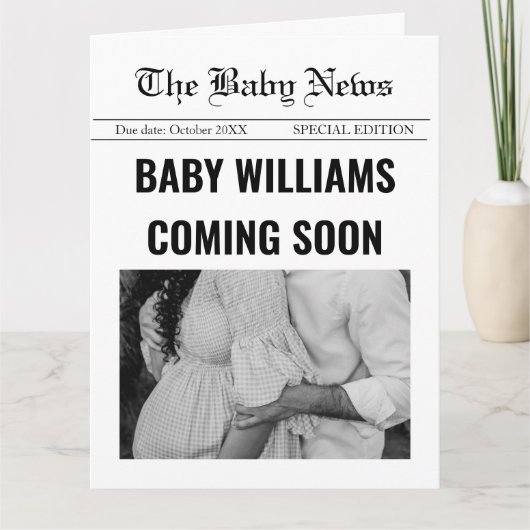 Nieuwsblad Baby Binnenkort Zwangerschapsbericht Kaart (Voorkant)