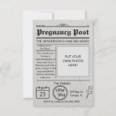 Nieuwsblad Baby shower Aankondiging Uitnodigen (Voorkant)