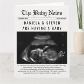 Nieuwsblad Baby verwacht zwangerschapsbericht Kaart (Voorkant)