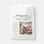 Nieuwsblad bruiloft Bedankt Classic Elegant Bedankzakje (Voorkant)