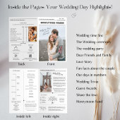 Nieuwsblad bruiloft infographic programma gevouwen