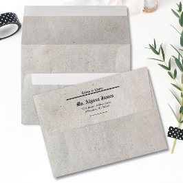 Nieuwsblad Bruiloft Uitnodigen Terugkeer Geadresse Envelop