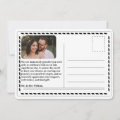 Nieuwsblad bruiloft Uniek Modern Elegant Dank u Kaart (Achterkant)