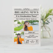 Nieuwsblad Foto Afstuderen Aankondiging (Staand voorkant)