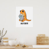 Nieuwsblad Funny Newt Pun Poster (Keuken)