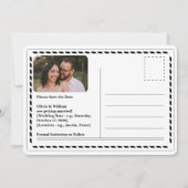 Nieuwsblad Trouwen Modern Elegant Bewaar de datum Kaart (Achterkant)