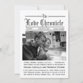 Nieuwsblad Uitnodiging bruiloft met foto (Voorkant)