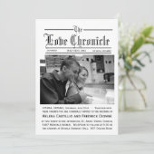 Nieuwsblad Uitnodiging bruiloft met foto (Staand voorkant)