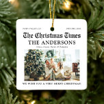 Nieuwsblad Uniek Wat een jaar Foto Kerstmis Keramisch Ornament<br><div class="desc">De krant Unique What A Year Photo Keramisch Ornament is een charmante aandenken aan uw jaar te herdenken. Dit ornament is vormgegeven als een klassieke krant en heeft een gepersonaliseerde foto en belicht uw meest gedenkwaardige momenten, waardoor het een unieke toevoeging is aan uw vakantiedecor. Perfect om cadeau te geven...</div>