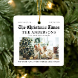 Nieuwsblad Uniek Wat een jaar Foto Kerstmis Keramisch Ornament<br><div class="desc">De krant Unique What A Year Photo Keramisch Ornament is een charmante aandenken aan uw jaar te herdenken. Dit ornament is vormgegeven als een klassieke krant en heeft een gepersonaliseerde foto en belicht uw meest gedenkwaardige momenten, waardoor het een unieke toevoeging is aan uw vakantiedecor. Perfect om cadeau te geven...</div>