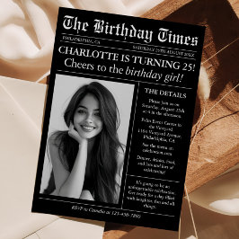 Nieuwsblad Unieke foto 25e verjaardag Kaart