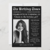 Nieuwsblad Unieke foto 25e verjaardag Kaart (Voorkant)