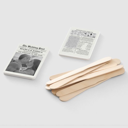 Nieuwsblad Unieke foto huwelijksceremonie tijdlijn Handwaaier (Niet-gemonteerd)