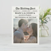 Nieuwsblad Unieke foto huwelijksceremonie tijdlijn Kaart (Staand voorkant)