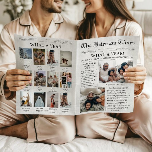 Nieuwsblad Unique Christmas Kaart Wat een jaar