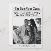 Nieuwsblad Unique Fun What A Year Foto Nieuwjaar Feestdagenkaart (Voorkant)