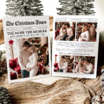Nieuwsblad Unique More the Merrier Baby Christmas Feestdagenkaart<br><div class="desc">Onze Newspaper Unique More the Merrier Baby Christmas Holiday Kaart is de perfecte manier om uw vreugdevolle nieuws en vakantiewensen te delen met familie en vrienden! Deze kaart is vormgegeven als een klassieke krant en legt de hoogtepunten van uw jaar vast in een uniek en charmant formaat, met een feestelijk...</div>