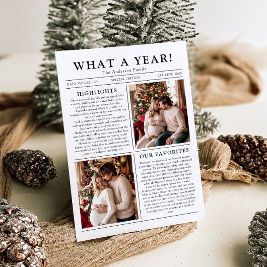 Nieuwsblad Unique More the Merrier Baby Christmas Feestdagenkaart