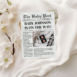 Nieuwsblad zwangerschap Baby shower Aankondiging