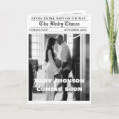 Nieuwsblad zwangerschap Baby shower Aankondiging (Voorkant)