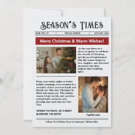 Nieuwsbrief Arch Foto Collage Kerstmis Feestdagenkaart