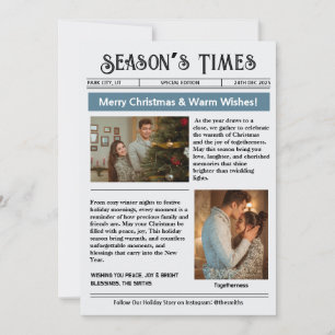 Nieuwsbrief Arch Foto Collage Kerstmis Feestdagenkaart