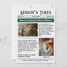 Nieuwsbrief Arch Foto Collage Kerstmis Feestdagenkaart