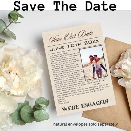 NIEUWSBRIEF Bewaar onze datum bruiloft aankondigin Save The Date