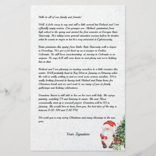 Nieuwsbrief Jouw tekst kerstkerstkerstfeestdag Briefpapier (Voorkant)