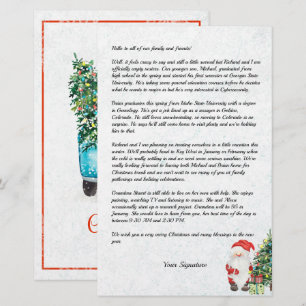 Nieuwsbrief Jouw tekst kerstkerstkerstfeestdag Briefpapier