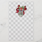 Nieuwsbrief Jouw tekst Stat land kerstfamilie Briefpapier (Achterkant)