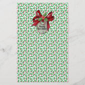 Nieuwsbrief Jouw tekst Stat land kerstfamilie Briefpapier (Achterkant)