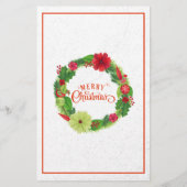 Nieuwsbrief Jouw tekst van Poinsettia Briefpapier (Achterkant)