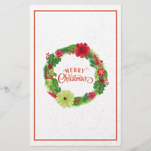 Nieuwsbrief Jouw tekst van Poinsettia Briefpapier (Achterkant)