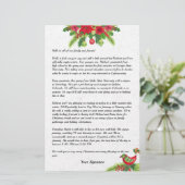 Nieuwsbrief Jouw tekst van Poinsettia Briefpapier (Staand voorkant)