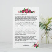 Nieuwsbrief Jouw tekst van Poinsettia Briefpapier (Staand voorkant)