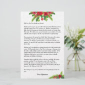 Nieuwsbrief Jouw tekst van Poinsettia Briefpapier (Staand voorkant)