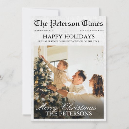 Nieuwsbrief Kerst Nieuwsbrief Wat een jaar Foto's Feestdagenkaart (Voorkant)