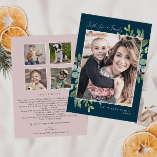 Nieuwsbrief kerstgroenery Faith Love Family Newsle Feestdagenkaart