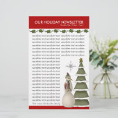 Nieuwsbrief kerstmis of feestdag Sjabloon Briefpapier (Staand voorkant)
