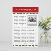 Nieuwsbrief kerstmis of feestdag Sjabloon Briefpapier (Staand voorkant)