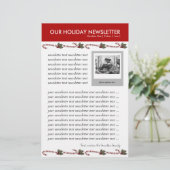 Nieuwsbrief kerstmis of feestdag Sjabloon Briefpapier (Staand voorkant)