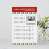 Nieuwsbrief kerstmis of feestdag Sjabloon Briefpapier (Staand voorkant)